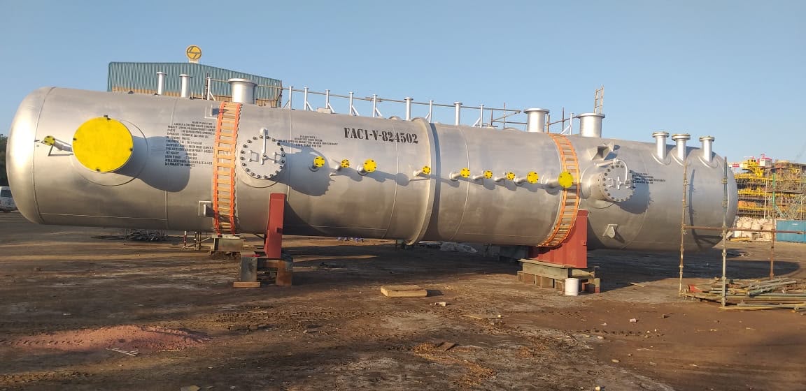 Completed LPG storage bullet fabrication in Sohar, Oman